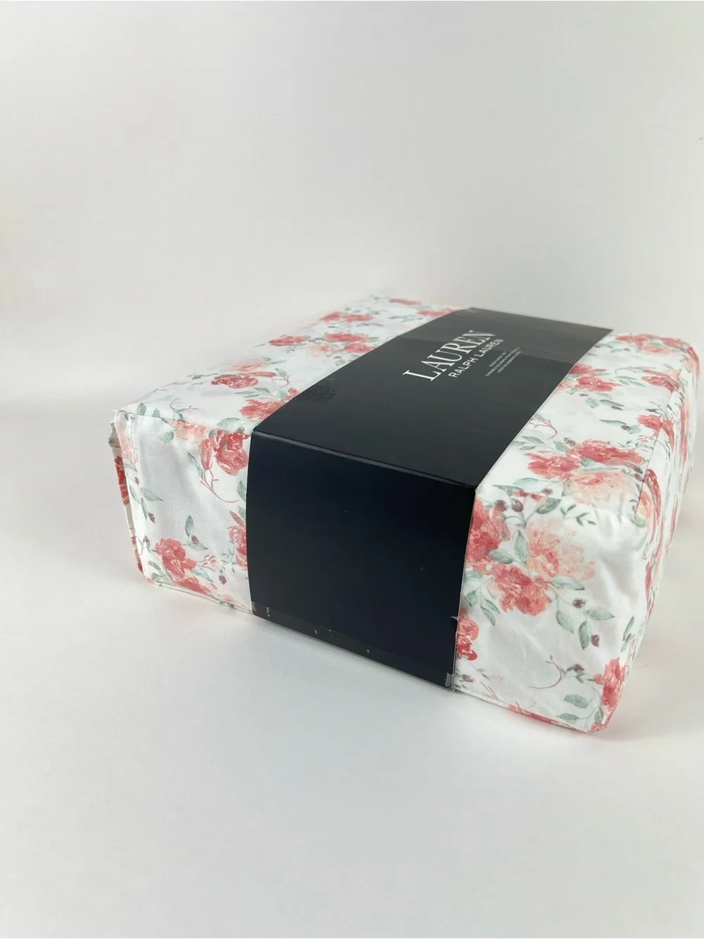 Lauren Ralph Lauren Queen Sheet Set Pink White Floral 100% Cotton 4 Pc Set NEW